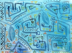 Vägval - 40x30cm - akvarell, gouache